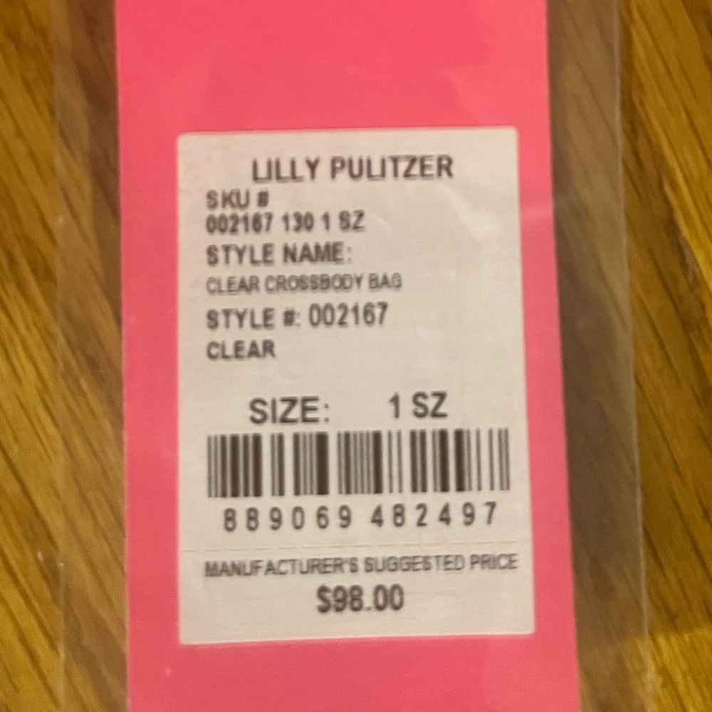 Lilly Pulitzer Clear Crossbody Bag